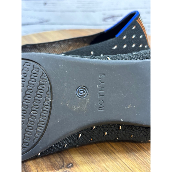 Women's Rothy's Black White Polka Dot The Point Flats Size 10.5 - Picture 9 of 13